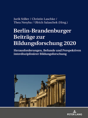 cover image of Berlin-Brandenburger Beitraege zur Bildungsforschung 2020